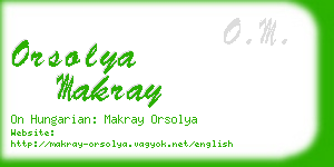 orsolya makray business card